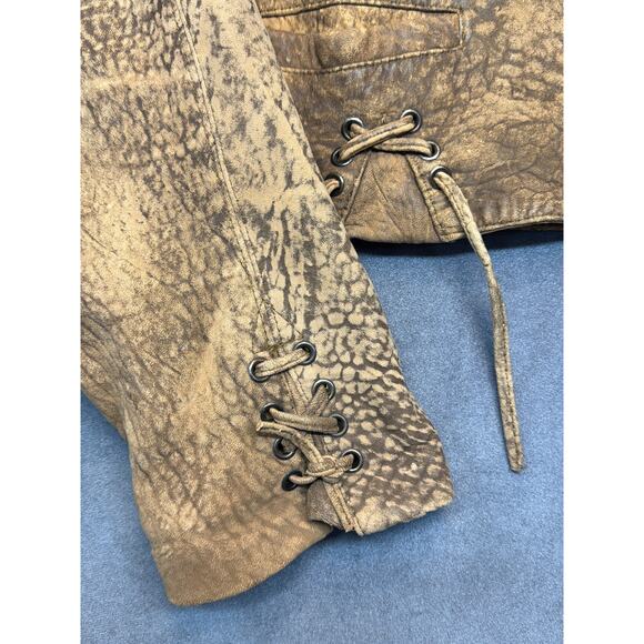Vintage 1980’s Echtes Leder German Distressed Leather Jacket Size EU 40/US 8-10 - Picture 3 of 13